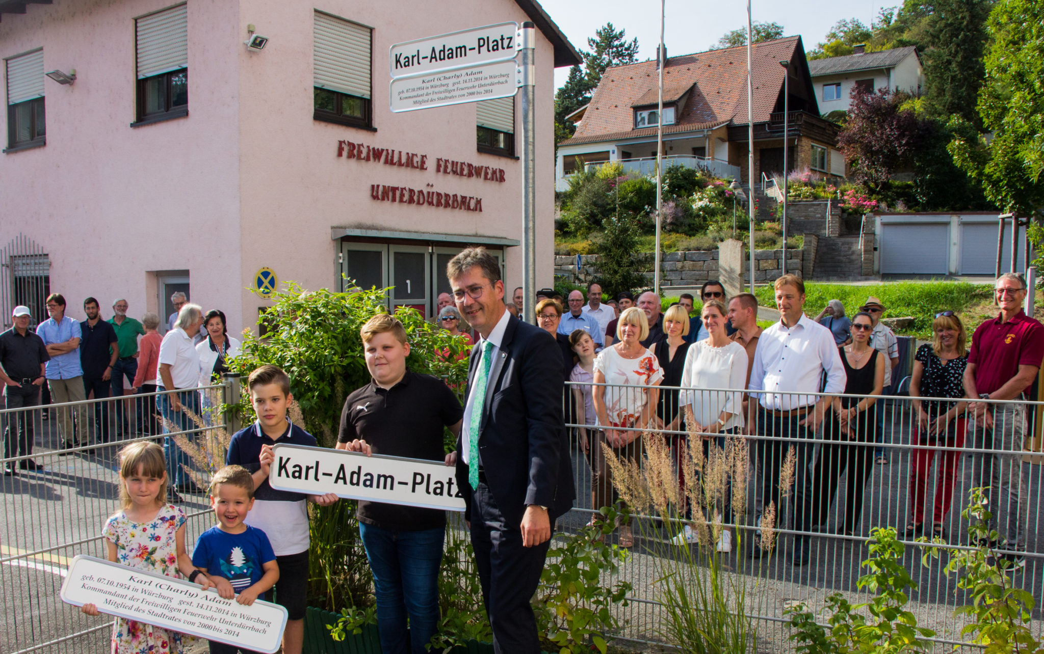 KarlAdamPlatz Gedenken am Unterdürrbacher Feuerwehrhaus